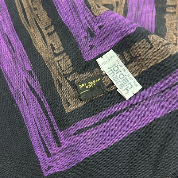 Jordan Marsh Made In Italy 100% Wool Paisley Print Scarf - Picture 4 of 6